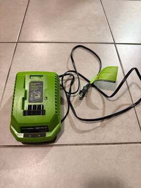 Greenworks 40V Lithium-Ion Battery Charger Model 29482